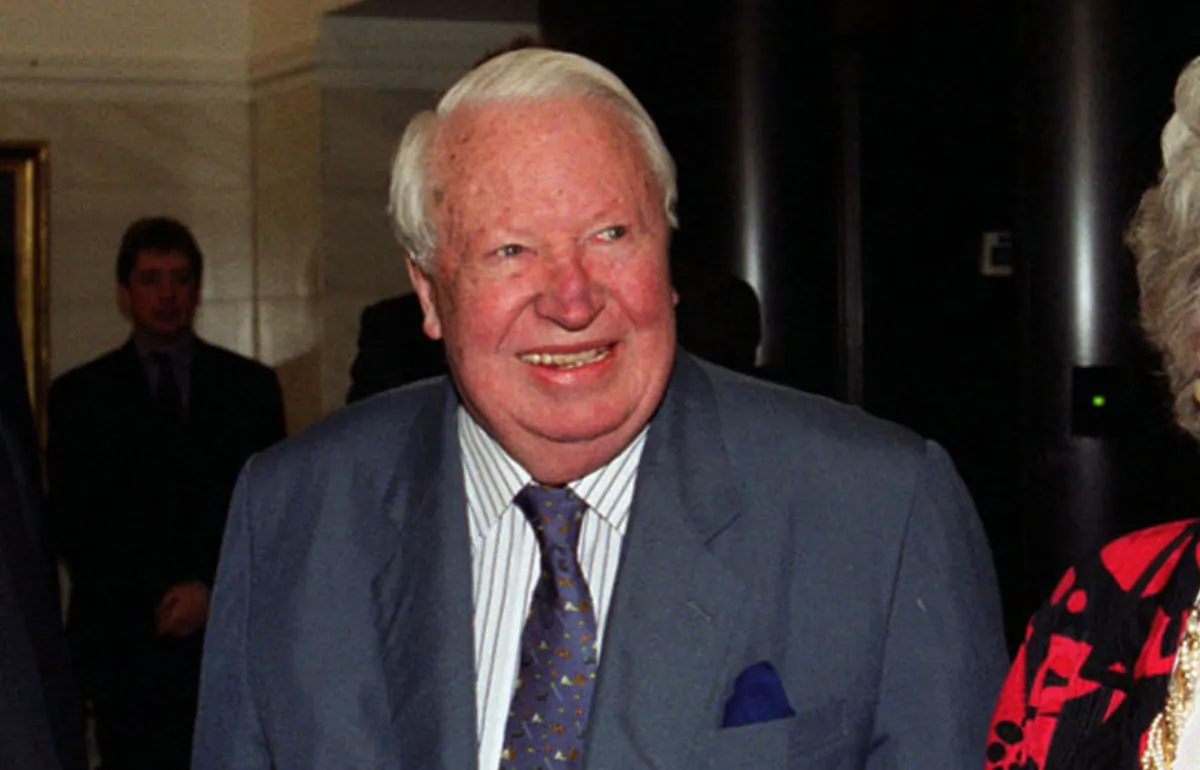 Former Tory Prime Minister Sir Edward Heath pictured at a reception in No.1 Parliament Street, Westminster on Jan. 25, 2000. (PA Media)