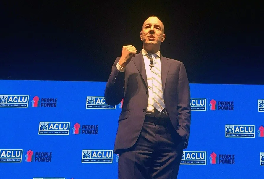 ACLU Executive Director Anthony Romero addresses the public at a "Resistance Training" event in Miami on March 11, 2017. (Leila Macor/AFP via Getty Images)
