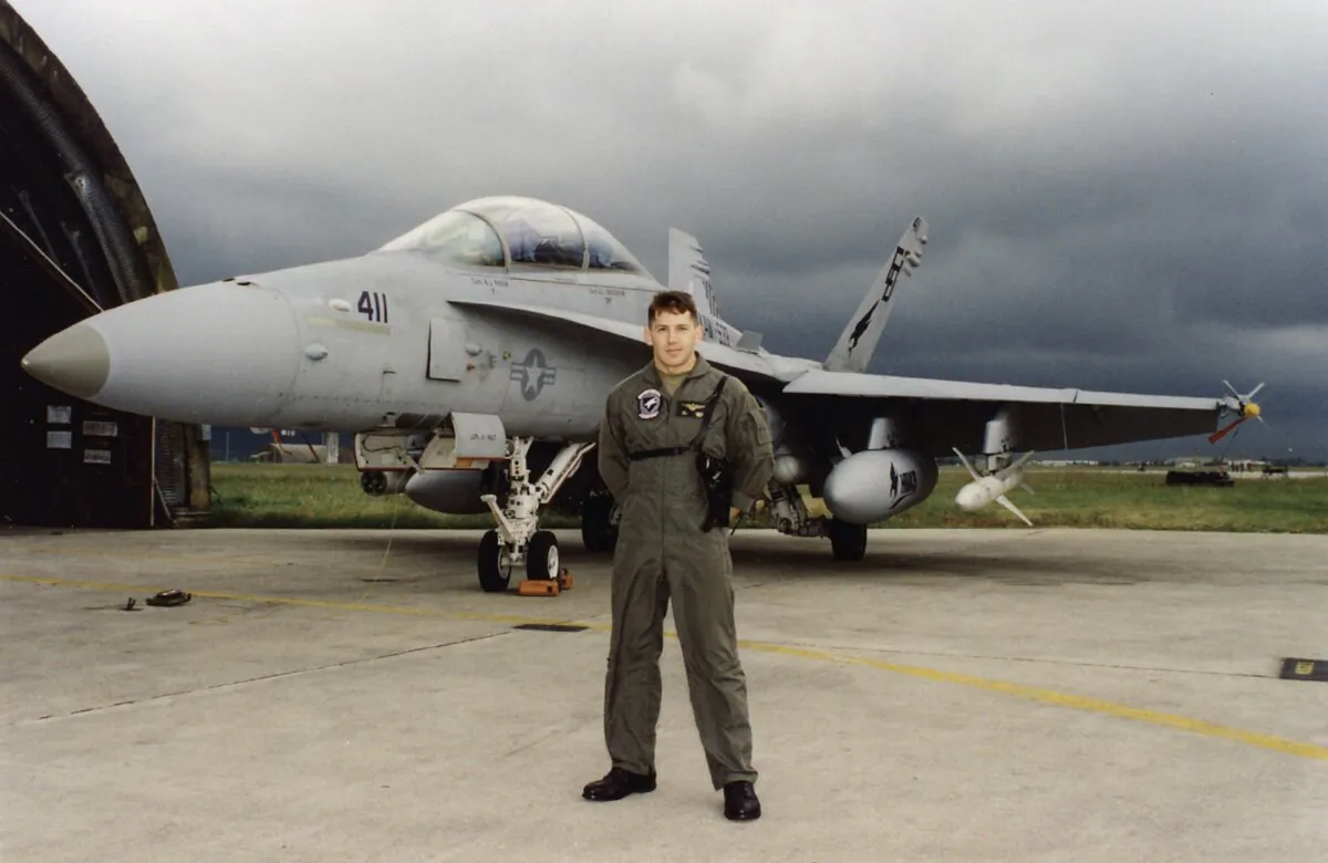Joe Lewis, founder of Angels of the Fallen, during his time in the Marine Corps. (Courtesy of Angels of the Fallen)