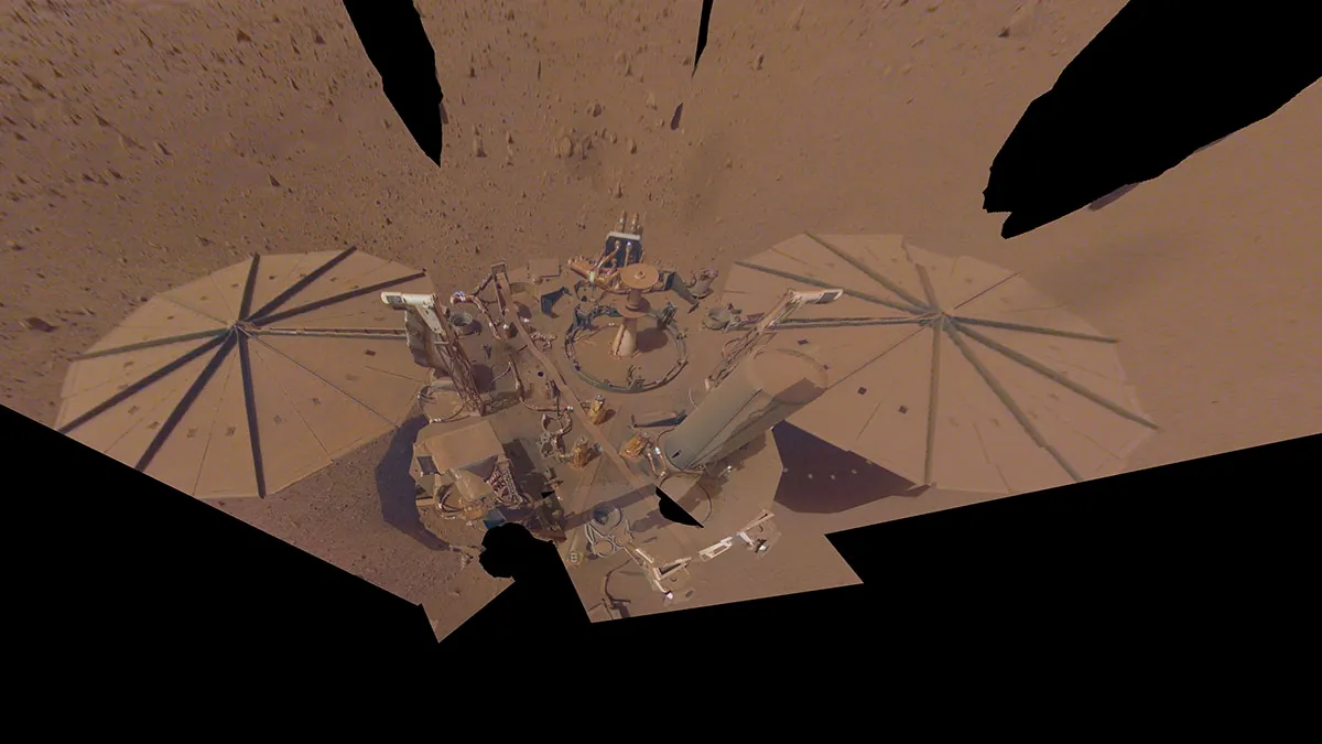 View of the last selfie taken by NASA's InSight Mars lander on April 24, 2022. (NASA/JPL-Caltech/Handout via Reuters)