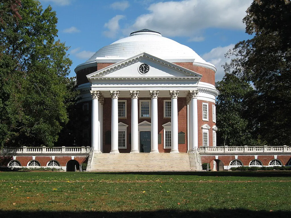 The University of Virginia, founded by Thomas Jefferson, promoted freedom of thought. The Rotunda at the University of Virginia. Charlottesville, Virginia. (Public Domain)