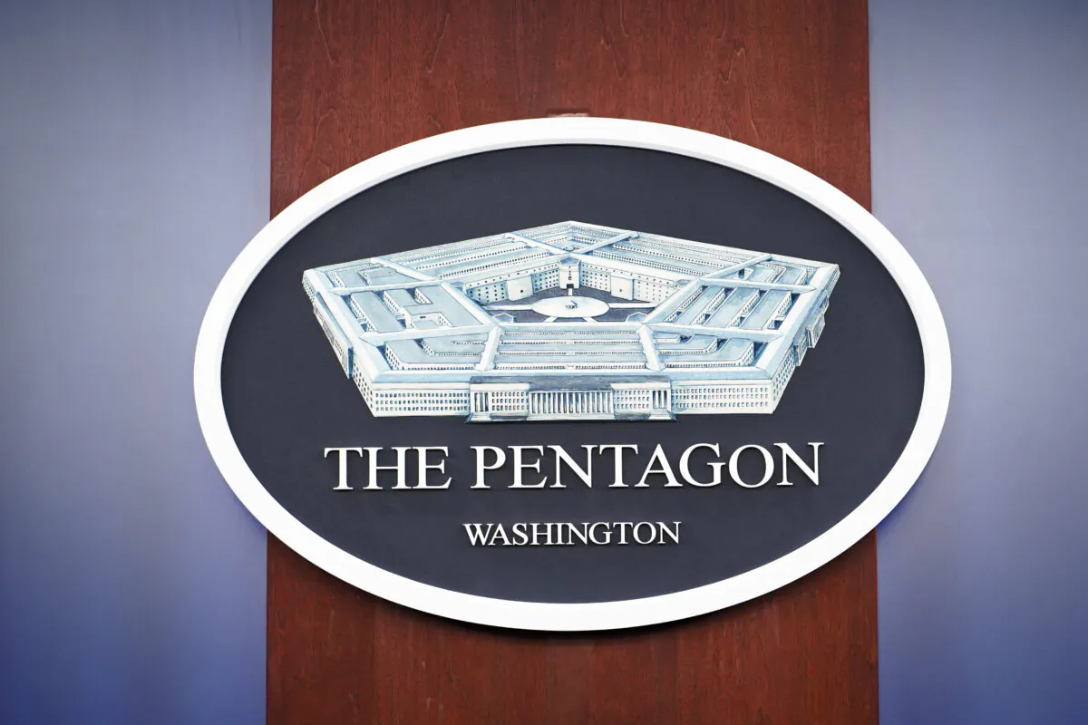 The Pentagon's press briefing room in Arlington, Va., on Oct. 25, 2023. (Madalina Vasiliu/The Epoch Times)