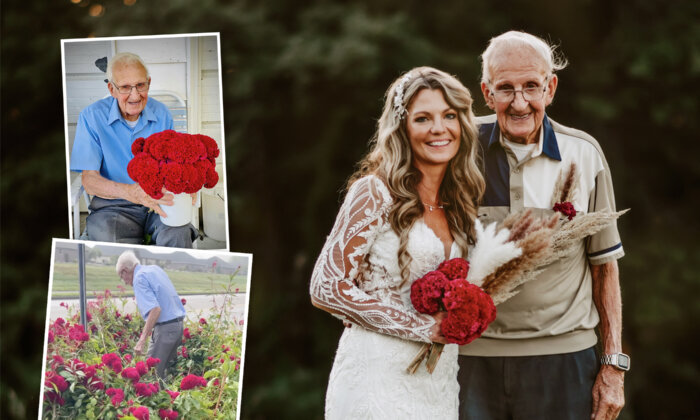 Grandpa, 94, Honors Treasured Memory by Growing and Picking Flowers for His Granddaughter's Wedding