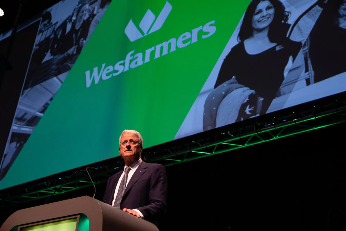 Wesfarmers Non-executive Chairman Michael Chaney speaks during the Wesfarmers 2018 annual general meeting in Perth, November 15, 2018.