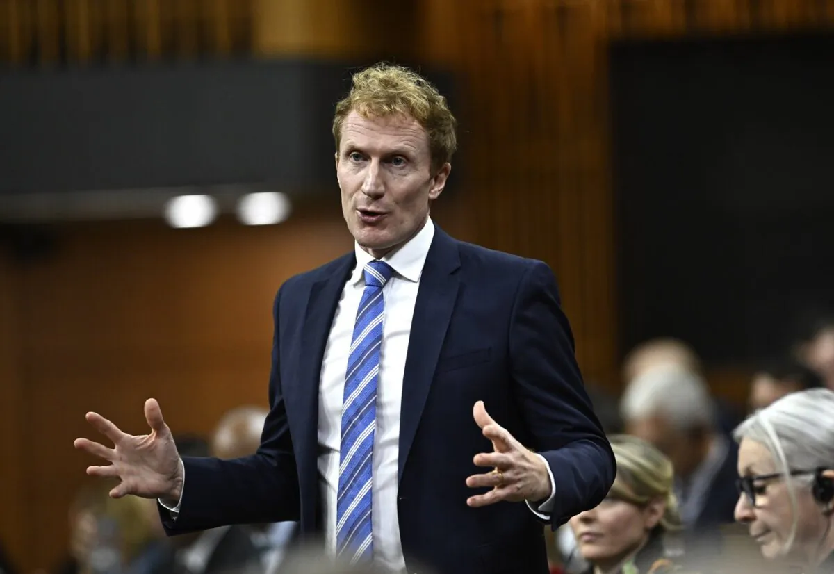Minister of Immigration, Refugees and Citizenship Marc Miller rises during Question Period in the House of Commons on Parliament Hill in Ottawa on Oct. 19, 2023. (The Canadian Press/Justin Tang)