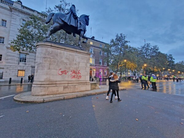 Graffiti On The Field Marshal Earl Haig Memorial