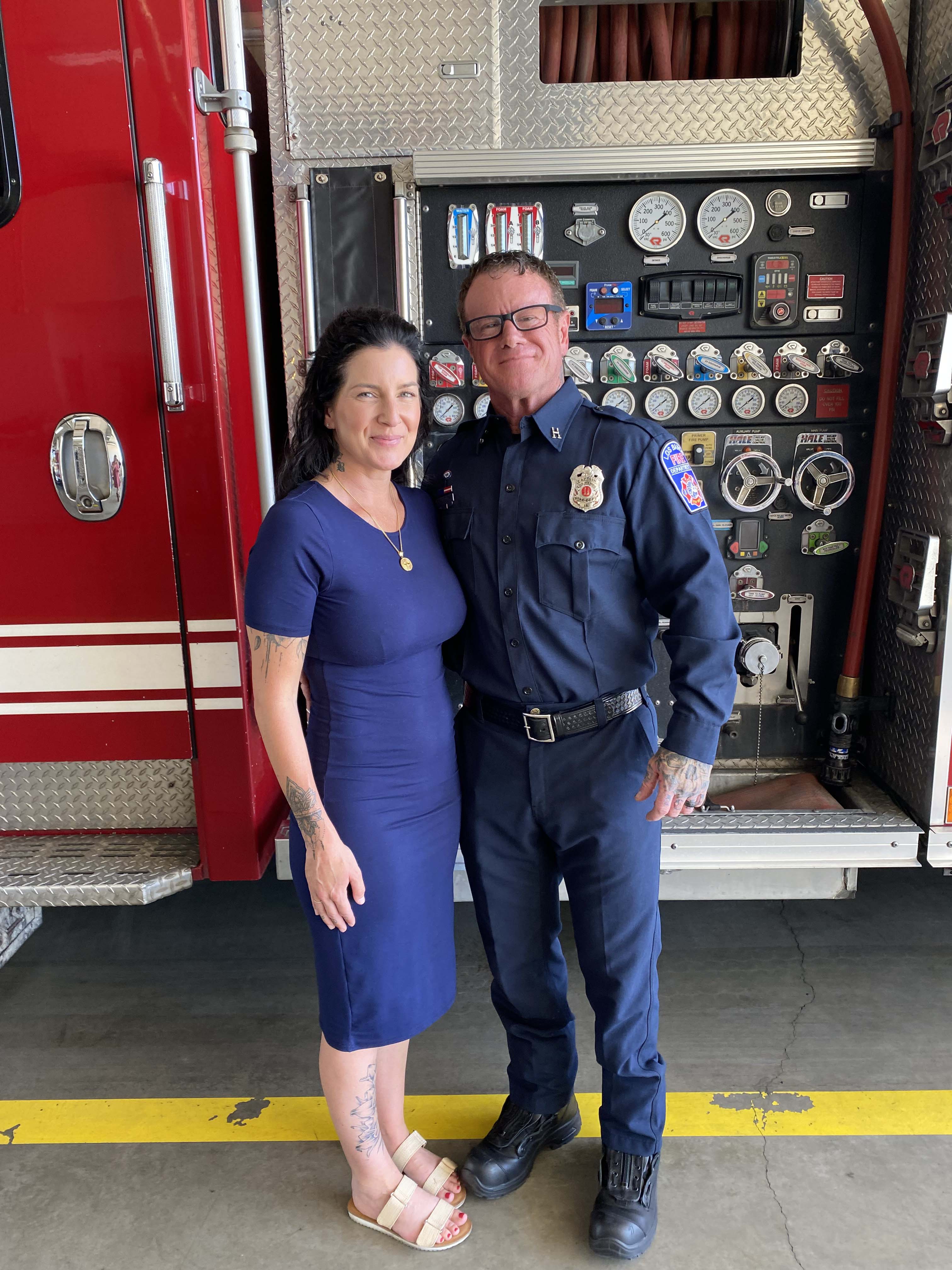 Capt. Thomas with his wife. 