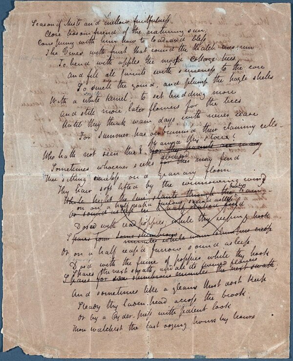 "To Autumn" by John Keats