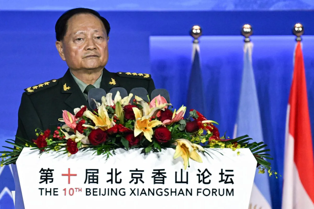 China's Vice Chairman of the Central Military Commission Zhang Youxia attends the Xiangshan Forum in Beijing on October 30, 2023. (Pedro Pardo/AFP via Getty Images)