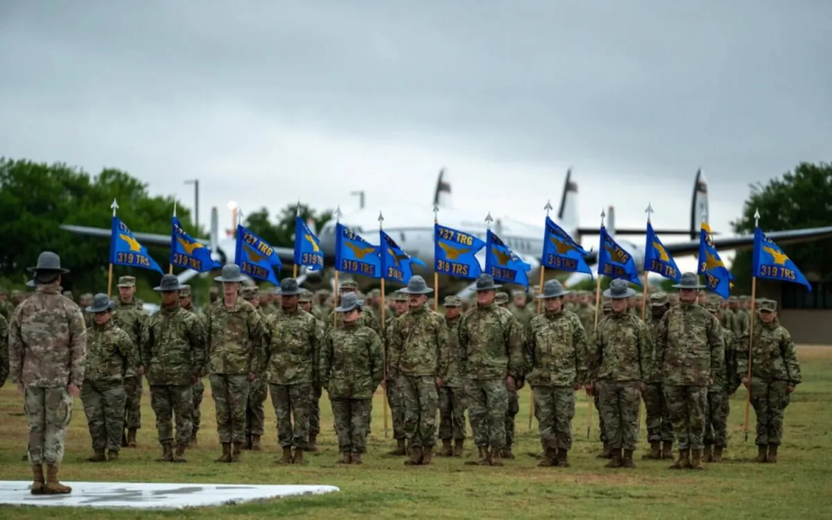 U.S. Air Force Airmen graduate from Basic Military Training at Joint Base San Antonio-Lackland, Texas, on Oct. 4-5, 2023. (U.S. Air Force photo by Kate E. Anderson)