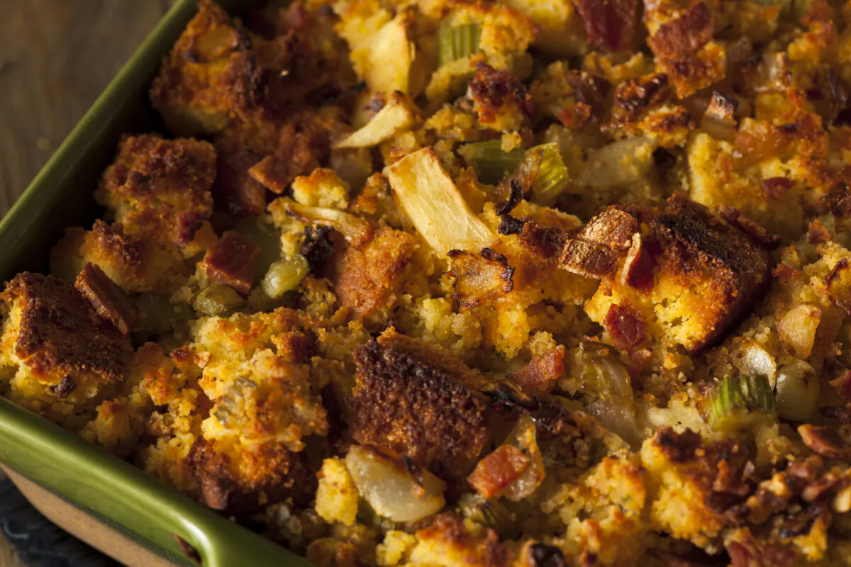 Whether you call it stuffing or dressing, this dish satisfies all the flavors of Thanksgiving. (Diane Rossen Worthington/TNS)