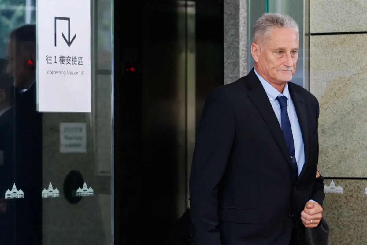 Washington state senator Jeff Wilson leaves the West Kowloon Magistrates' Courts in Hong Kong on Oct. 30, 2023. (Tyrone Siu/Reuters)