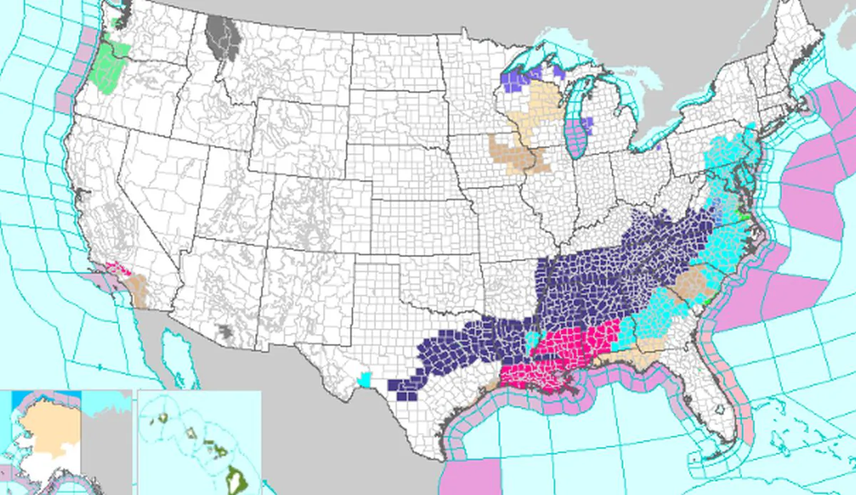 Tens of millions of Americans are currently under freeze alerts or watches as of Oct. 31, 2023. (National Weather Service map)