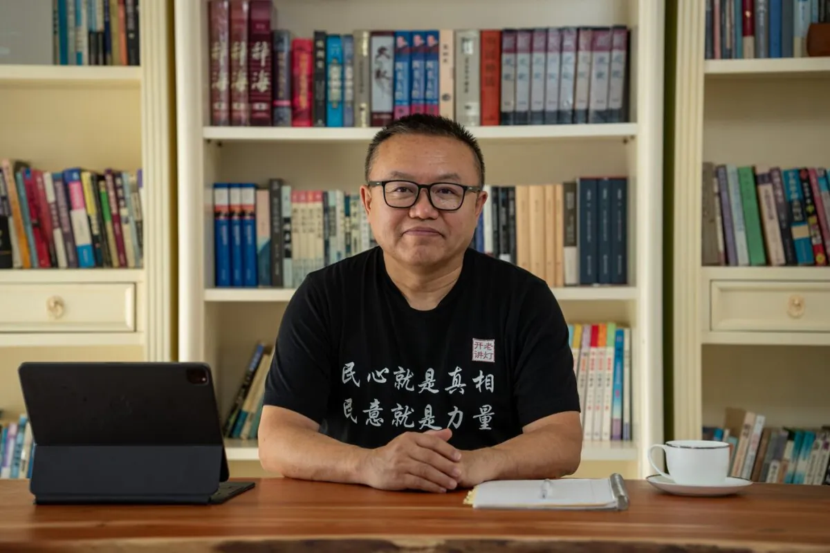 Liu Xin is pictured in his residence in Burnaby B.C., on Oct. 25, 2023. (The Canadian Press/Ethan Cairns)