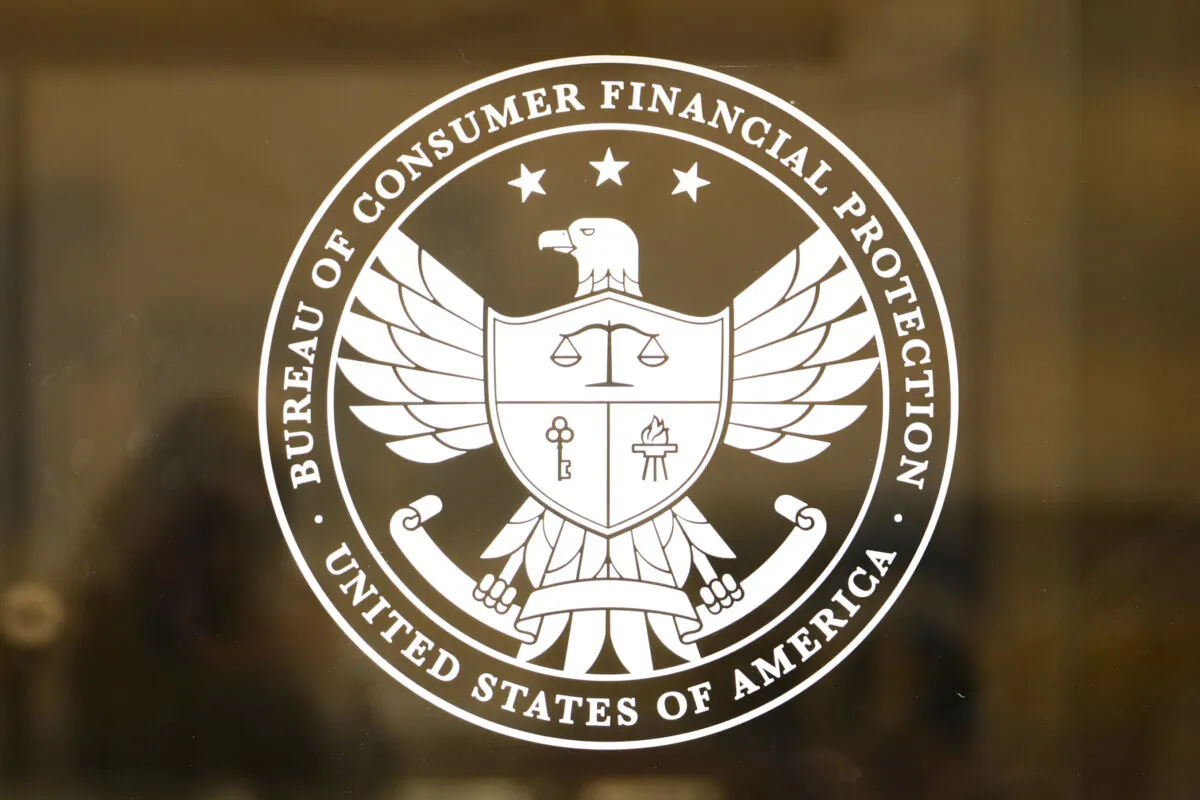 The Consumer Financial Protection Bureau building in Washington on Oct. 31, 2023. (Madalina Vasiliu/The Epoch Times)
