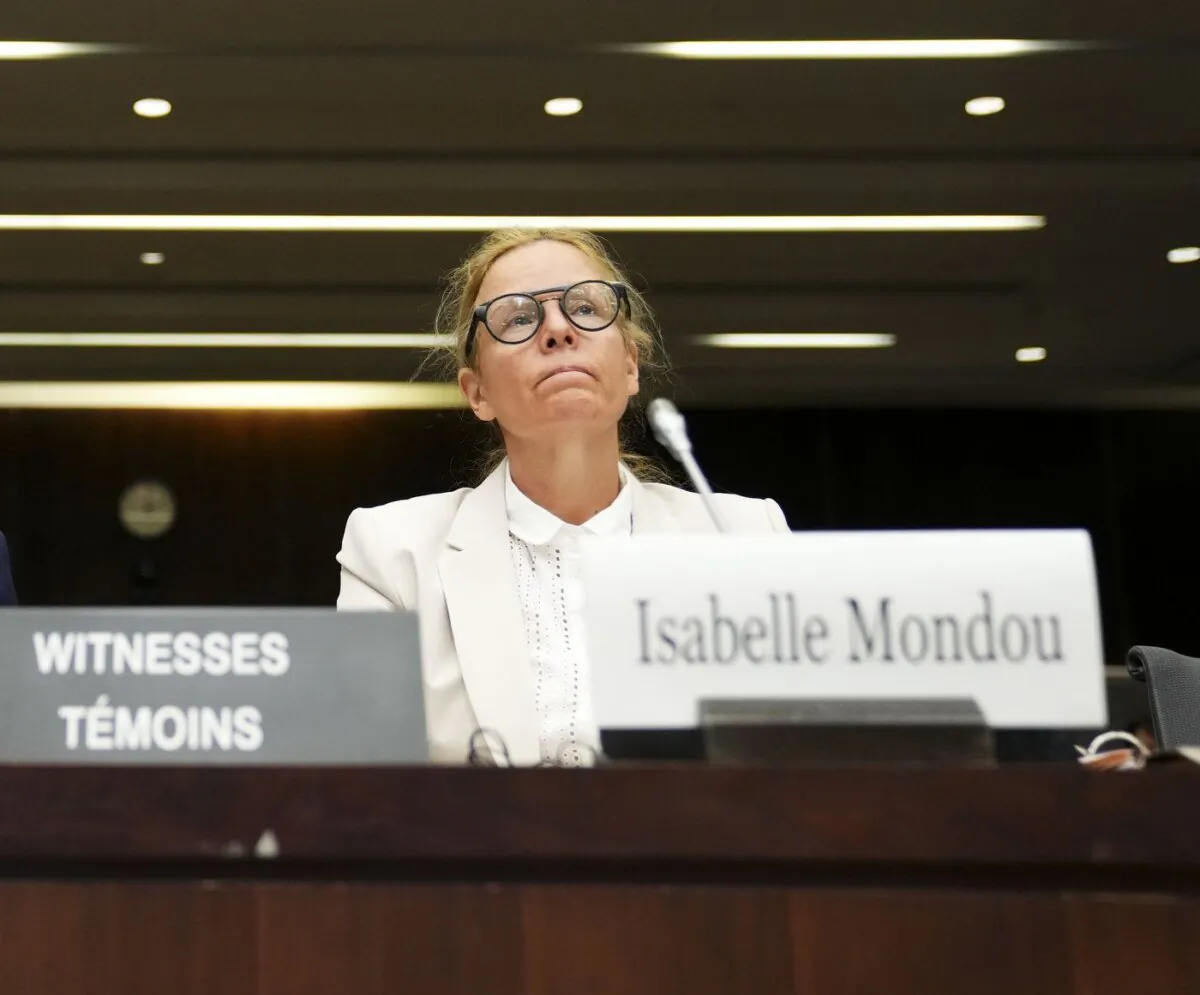 Witness Isabelle Mondou, Deputy Minister of Canadian Heritage, appears at the standing committee on Canadian Heritage in Ottawa on July 26, 2022. (The Canadian Press/Sean Kilpatrick)
