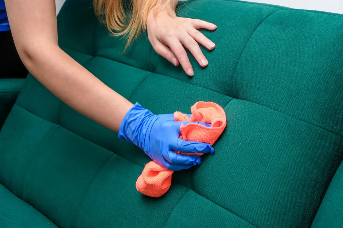 In a pinch, use shaving cream as an upholstery cleaner to spot clean small areas.(PawelKacperek/Shutterstock)