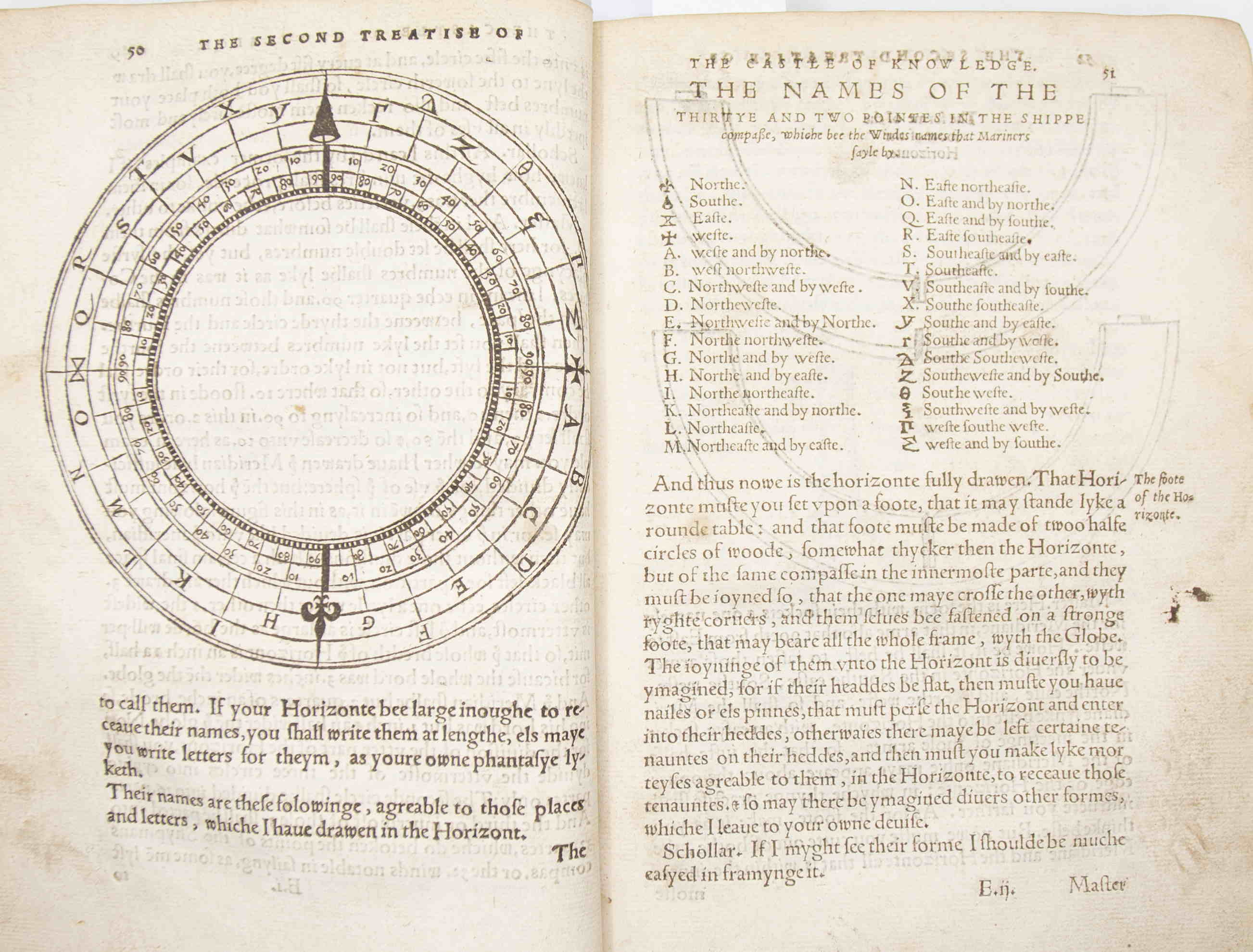 The first edition of "The Castle of Knowledge" by Welshman Robert Recorde.