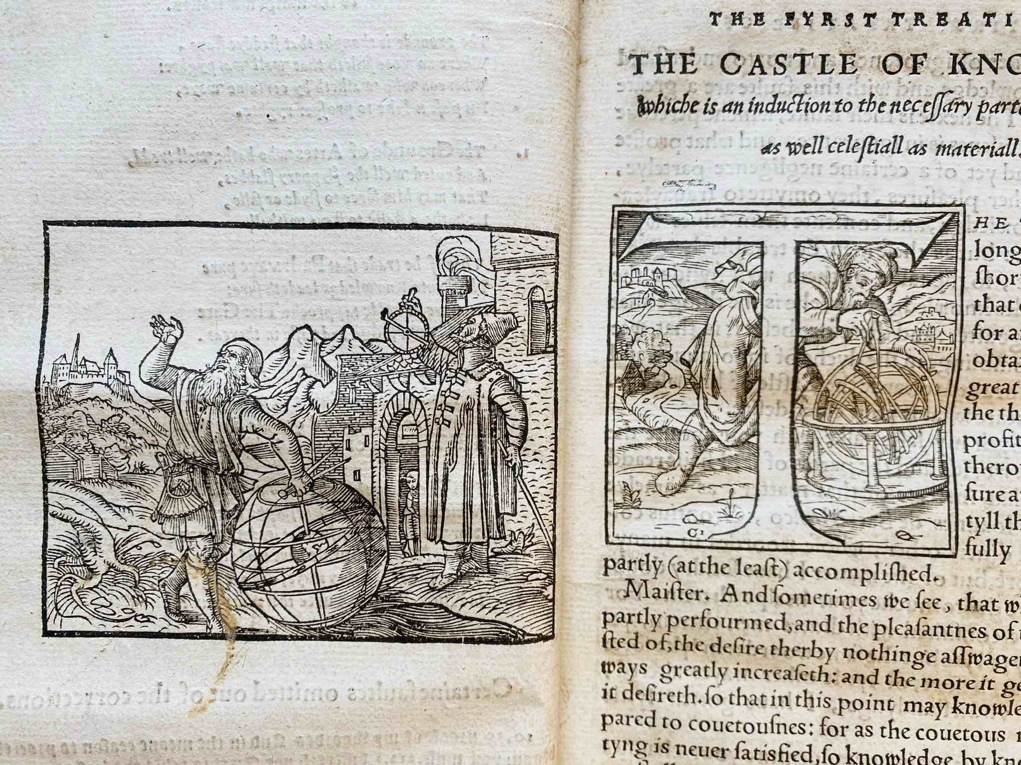 The first edition of "The Castle of Knowledge" by Welshman Robert Recorde.