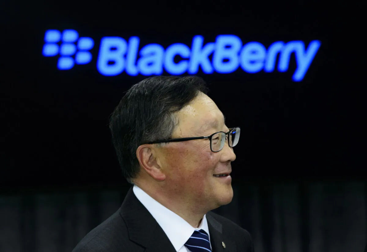 BlackBerry CEO John Chen takes part in an event at BlackBerry QNX headquarters in Ottawa on Feb 15, 2019. (THE CANADIAN PRESS/Sean Kilpatrick)