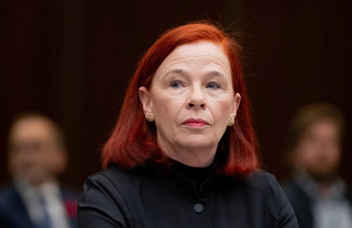 Catherine Tait, president and CEO of the Canadian Broadcasting Corporation (CBC) waits to appear before the Standing Committee on Canadian Heritage in Ottawa on Nov. 2, 2023. (The Canadian Press/Spencer Colby)