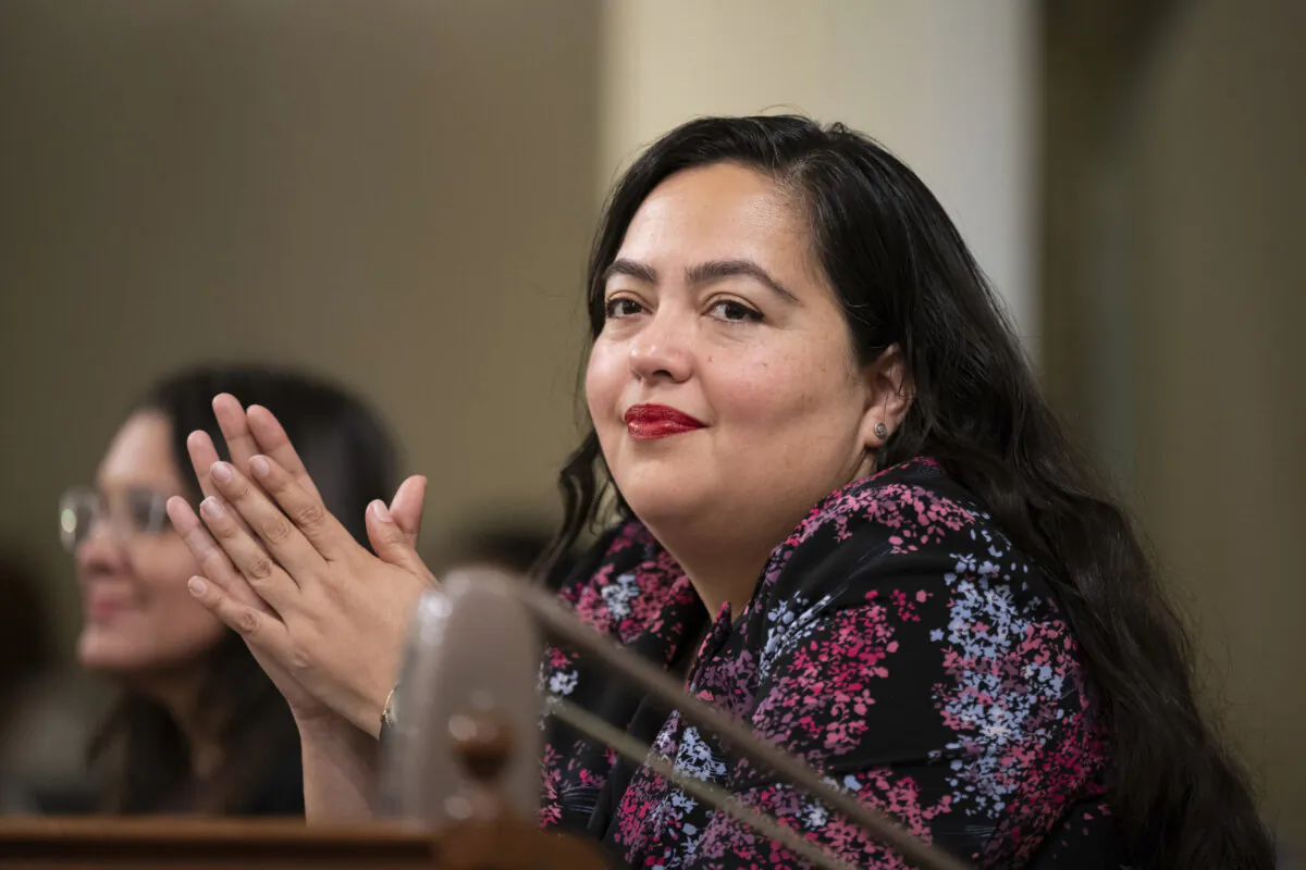 Wendy Carrillo, D-Los Angeles, listens during the opening session of the California Assembly in Sacramento, Calif., on Jan. 4, 2023. (José Luis Villegas/AP Photo)