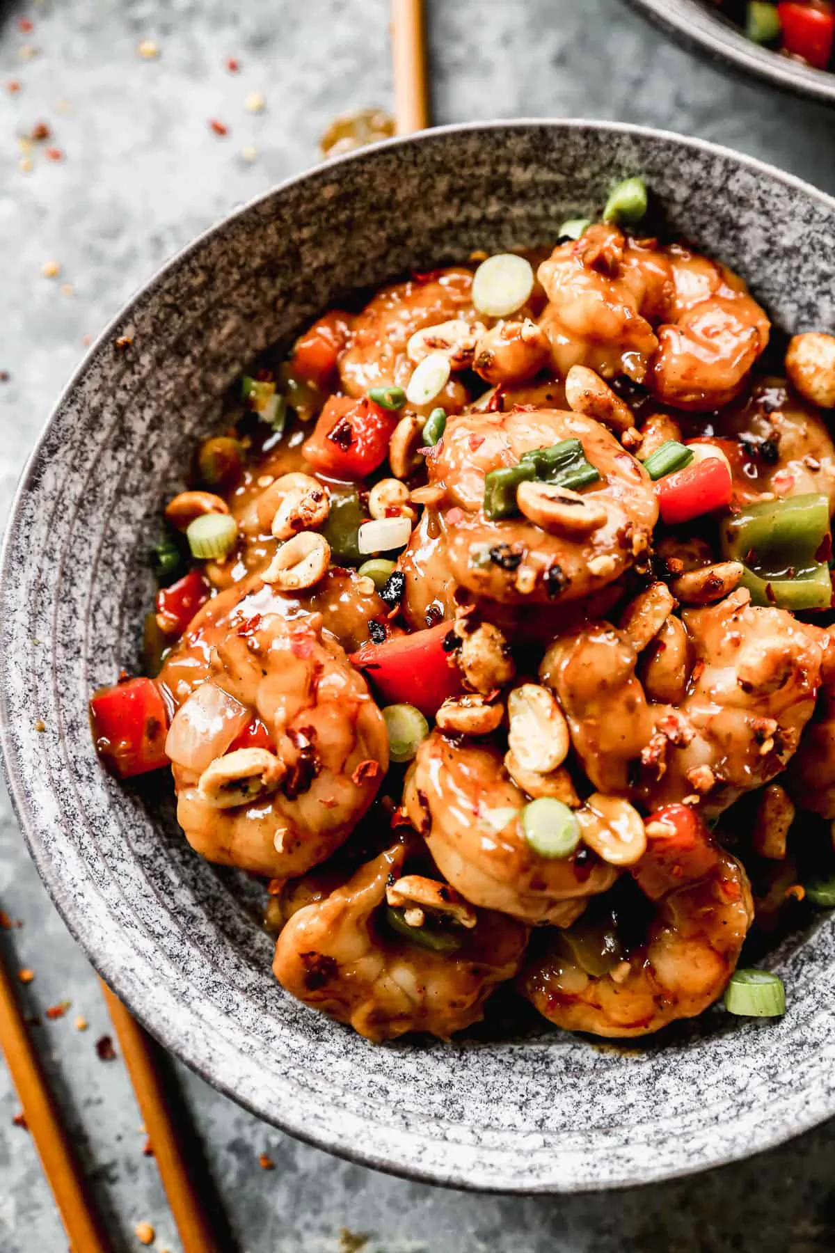 Shrimp coated in a flavor packed sauce. (Courtesy of Lauren Allen)