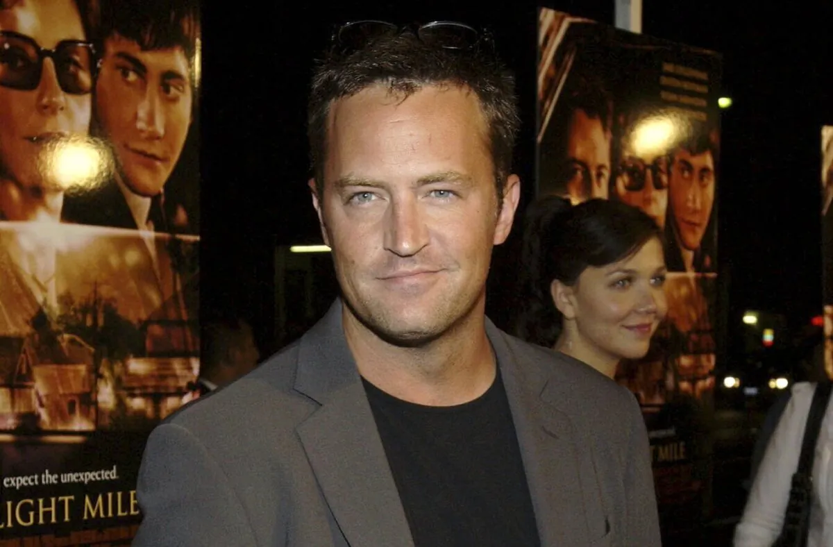 Actor Matthew Perry arrives at a benefit screening of "Moonlight Mile" in Beverly Hills, Calif., on Sept. 24, 2002. (Chris Weeks/AP Photo)