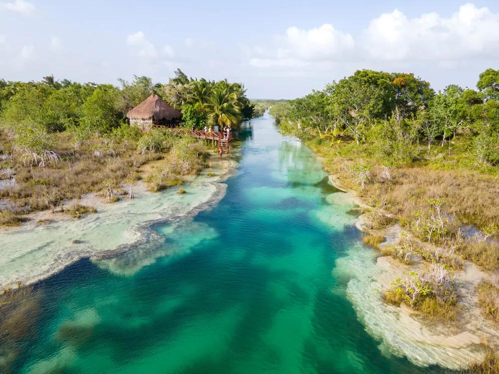 The waterways of the Bacalar Lagoon provided passage to the pirates of yore. (SlothStock/Shutterstock)