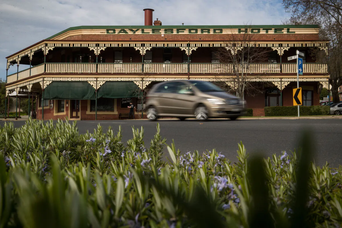 Vehicles drive along a street in Daylesford, Australia on Sept. 10, 2021. (Darrian Traynor/Getty Images)