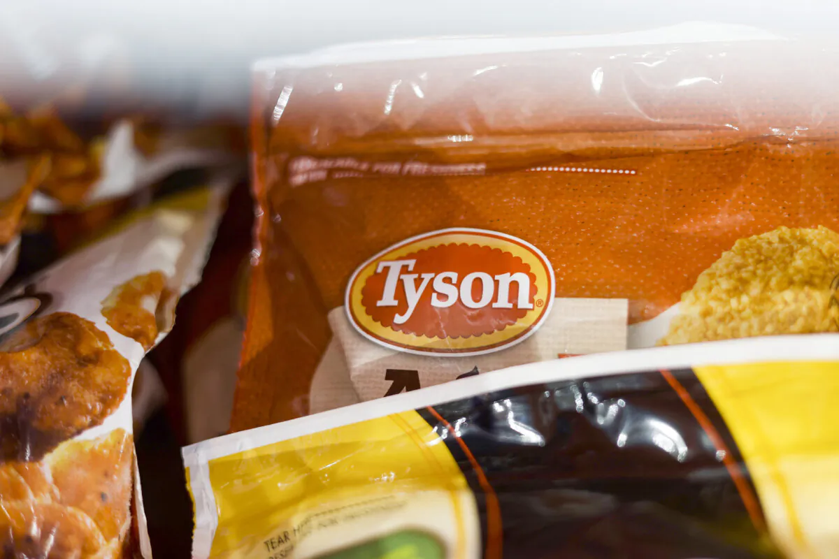 Foods frozen chicken products sit in a refrigerated section of a Giant in Hyattsville, Md., on Aug. 8, 2023. (Anna Moneymaker/Getty Images)