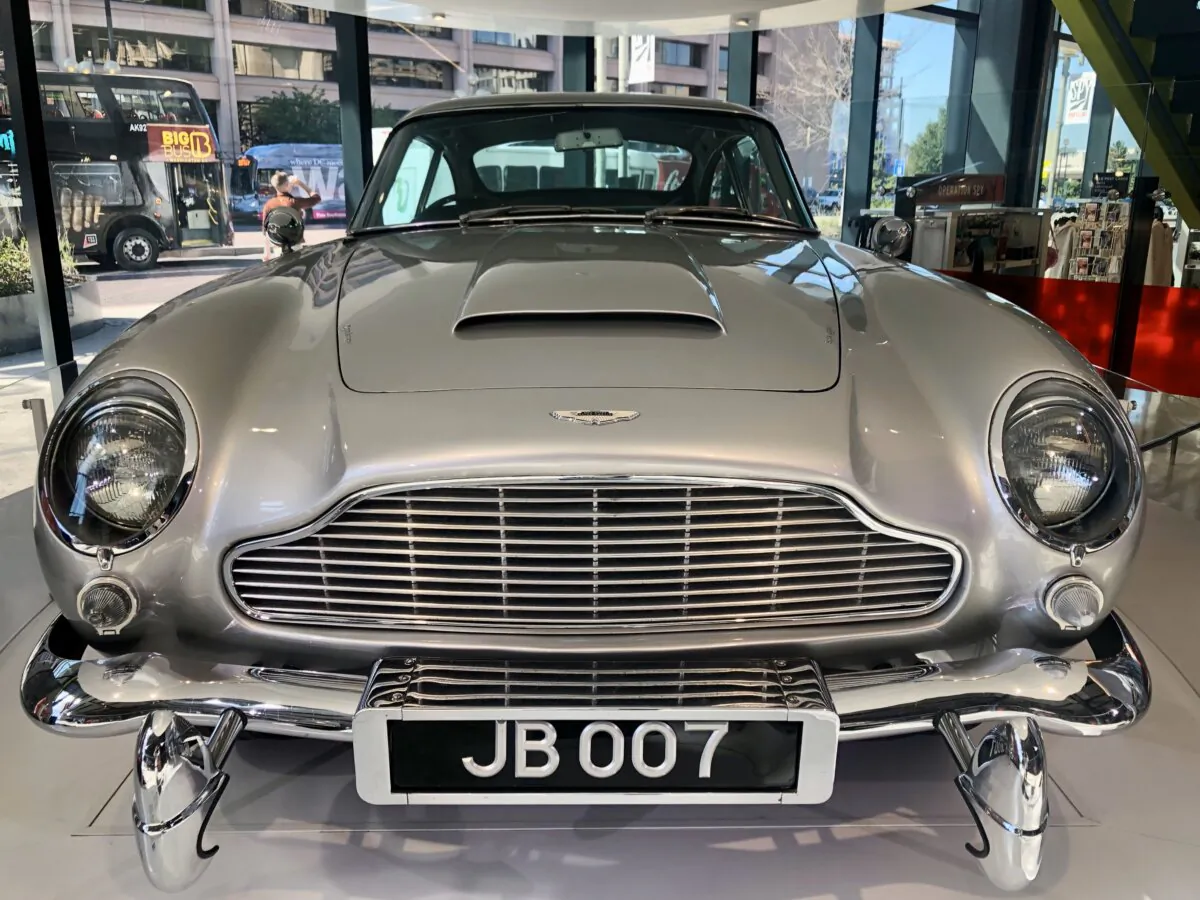 The Aston Martin DB5 at the International Spy Museum. (Dustin Bass)