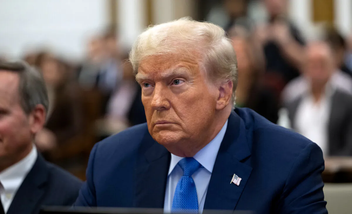 Former President Donald Trump sits in the courtroom during his civil fraud trial at New York State Supreme Court in New York City, on Nov. 6, 2023. (Curtis Means-Pool/Getty Images)