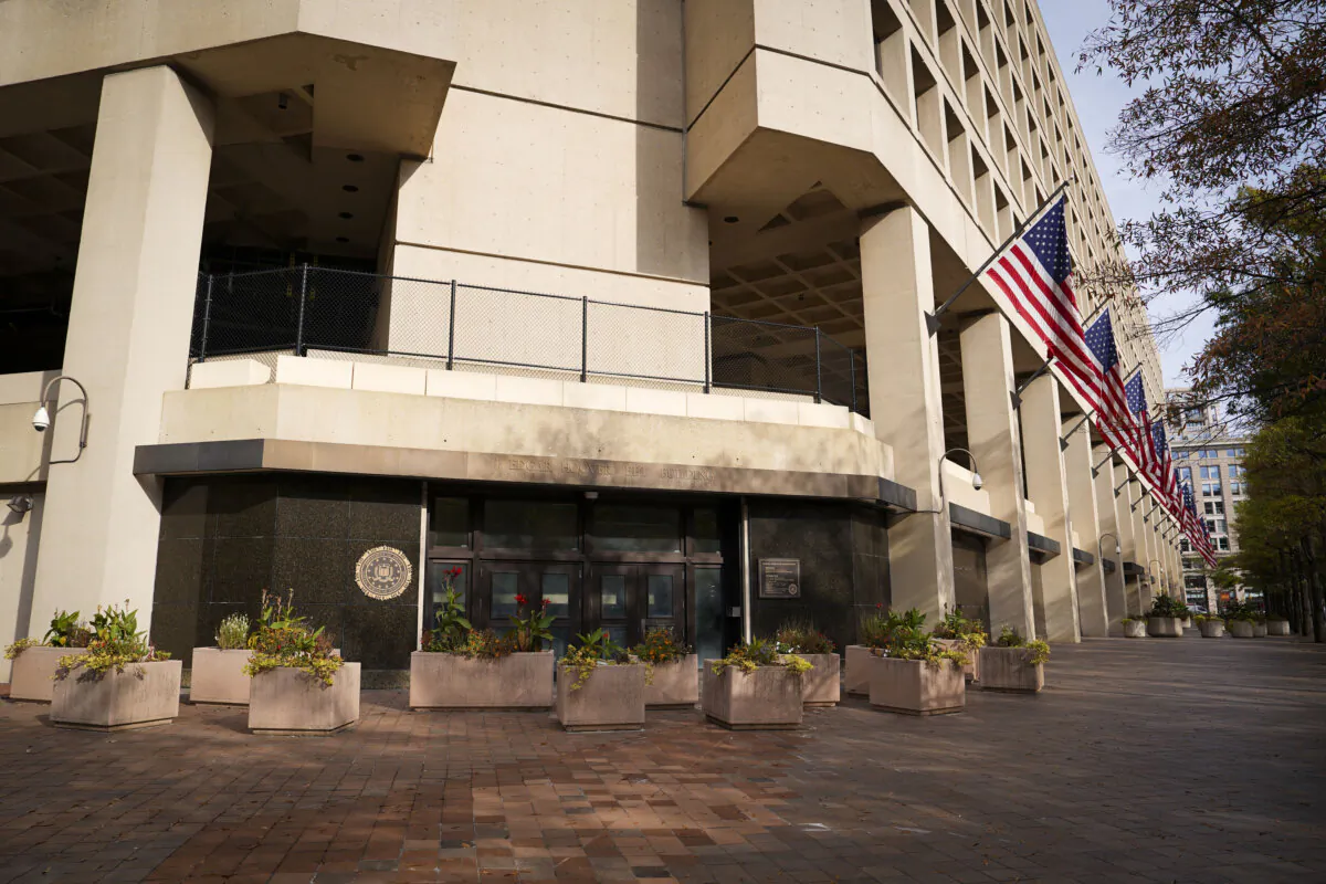 The Federal Bureau of Investigation (FBI) headquarters in Washington on Nov. 6, 2023. (Madalina Vasiliu/The Epoch Times)