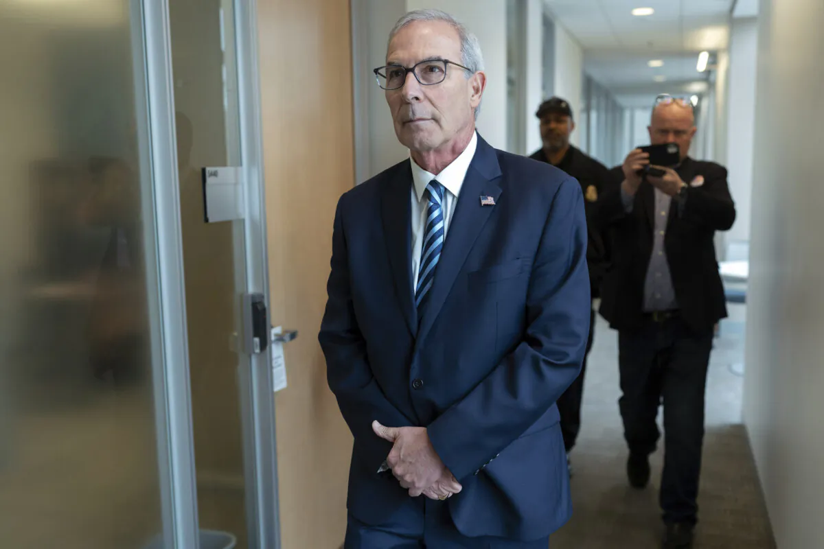 U.S. Attorney David Weiss arrives for an interview before members of the House Judiciary Committee in Washington on Nov. 7, 2023. (Jose Luis Magana/AP Photo)