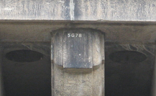 London Bridge brick that's numbered