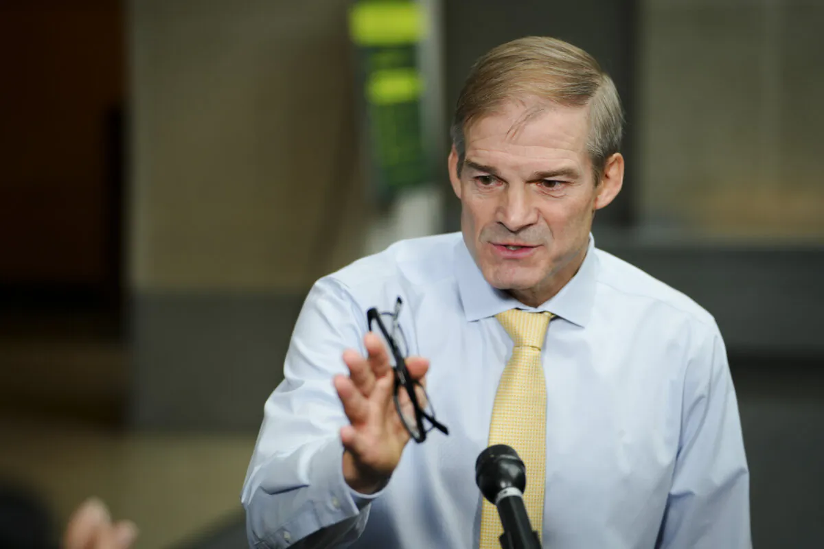 House Judiciary Committee Chairman Jim Jordan in Washington on Nov. 7, 2023. (Madalina Vasiliu/The Epoch Times)