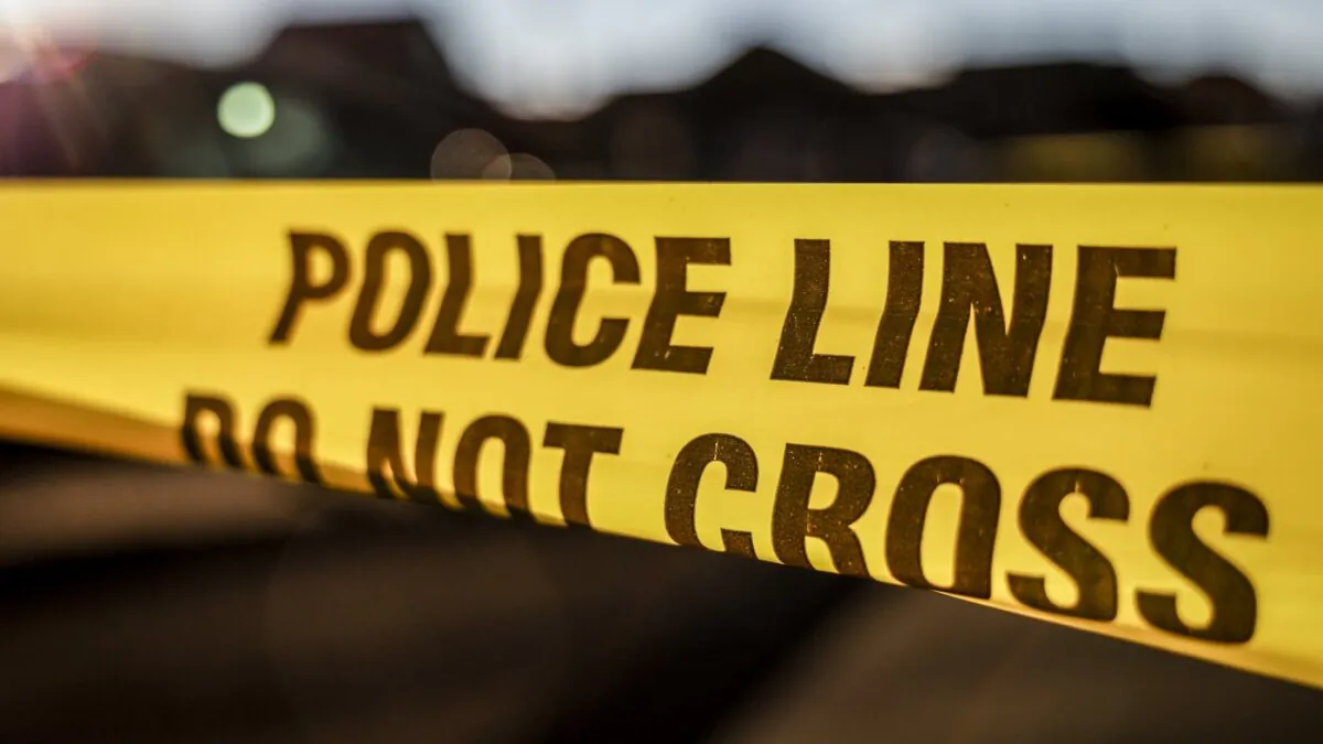 Police tape marks a crime scene in Calgary, on Oct. 18, 2023. (The Canadian Press/Jeff McIntosh)