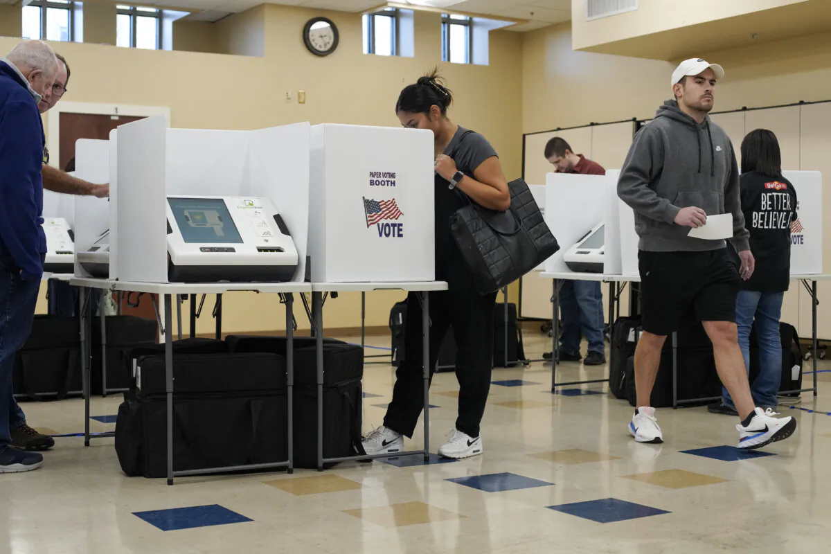 Voters at a polling location in Columbus, Ohio, on Nov. 7, 2023. (Andrew Spear/Getty Images)