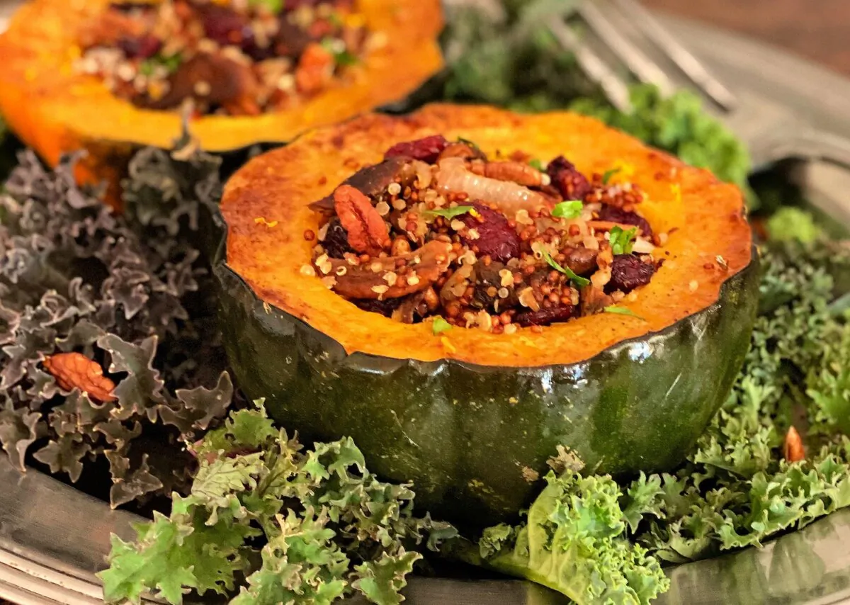 The squash can be roasted and stuffed in advance of serving for easy entertaining. (Lynda Balslev for Tastefood)