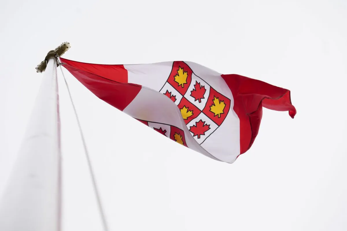 The flag of the Supreme Court of Canada flies in Ottawa, on Nov. 28, 2022. (The Canadian Press/Sean Kilpatrick)
