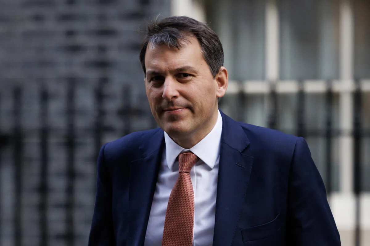 John Glen MP, chief secretary to the Treasury, leaves after a Cabinet meeting at 10 Downing Street in London on Oct. 17, 2023. (Dan Kitwood/Getty Images)