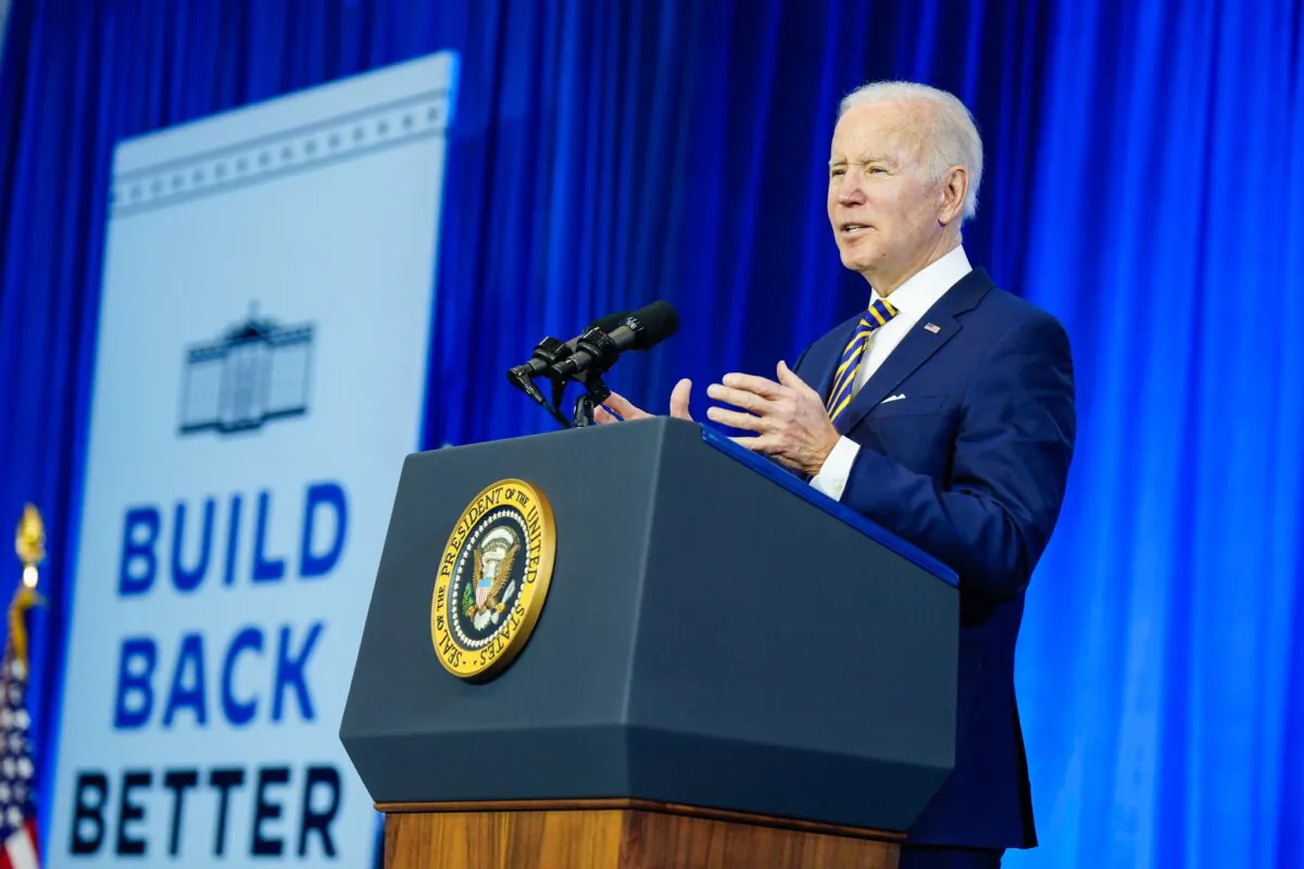 President Biden delivers remarks promoting the Build Back Better Agenda at Germanna Community College in Culpeper, Va., on Feb. 10, 2022. (Office of the President of the United States/Public Domain)