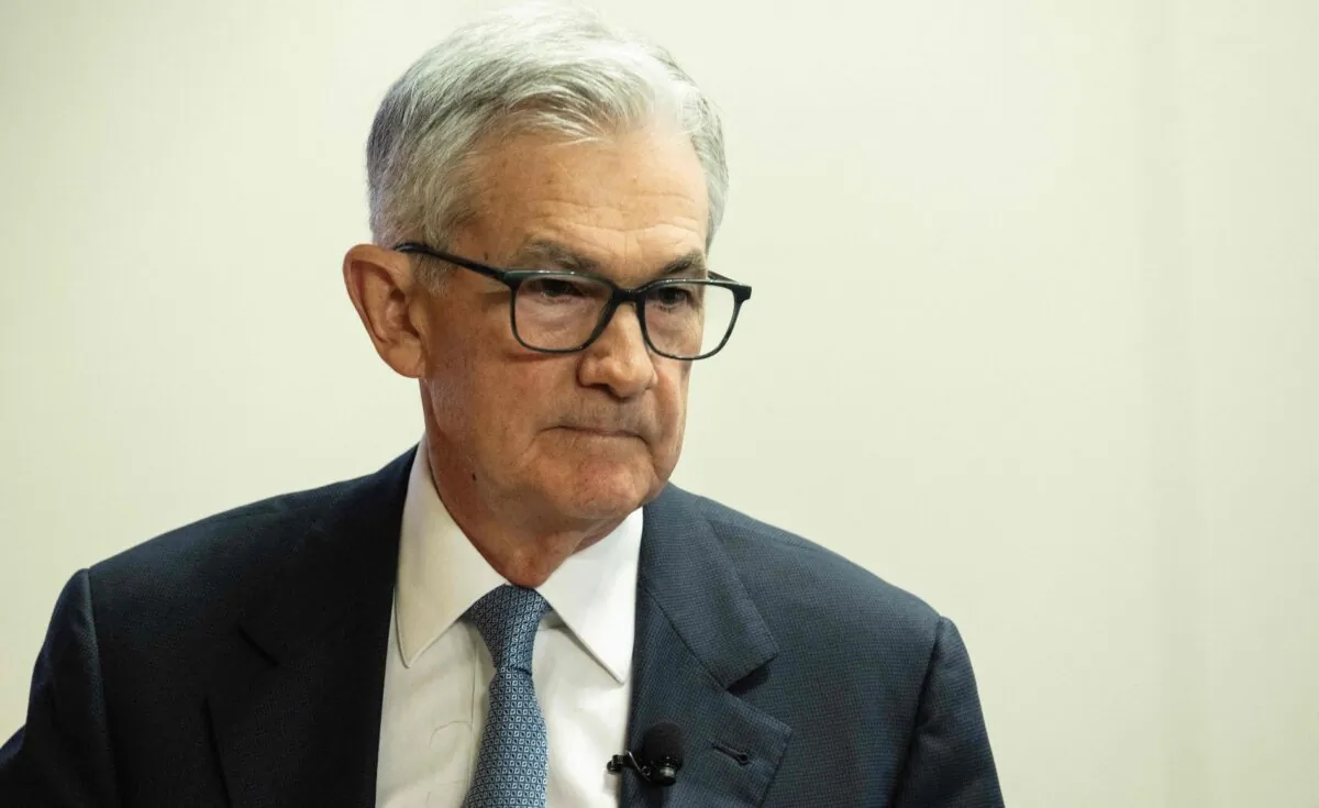Federal Reserve Board Chairman Jerome Powell speaks during the 24th Jacques Polak Annual Research Conference on Global Interdependence at International Monetary Fund headquarters in Washington on Nov. 9, 2023. (Jim Watson/AFP via Getty Images)