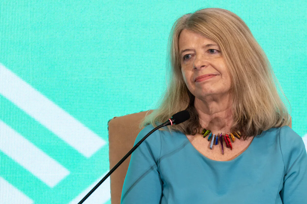 UK Treasury Committee Chair Harriett Baldwin attends the Women's forum in Kigali, Rwanda, on June 20, 2022. (Luke Dray/Getty Images)