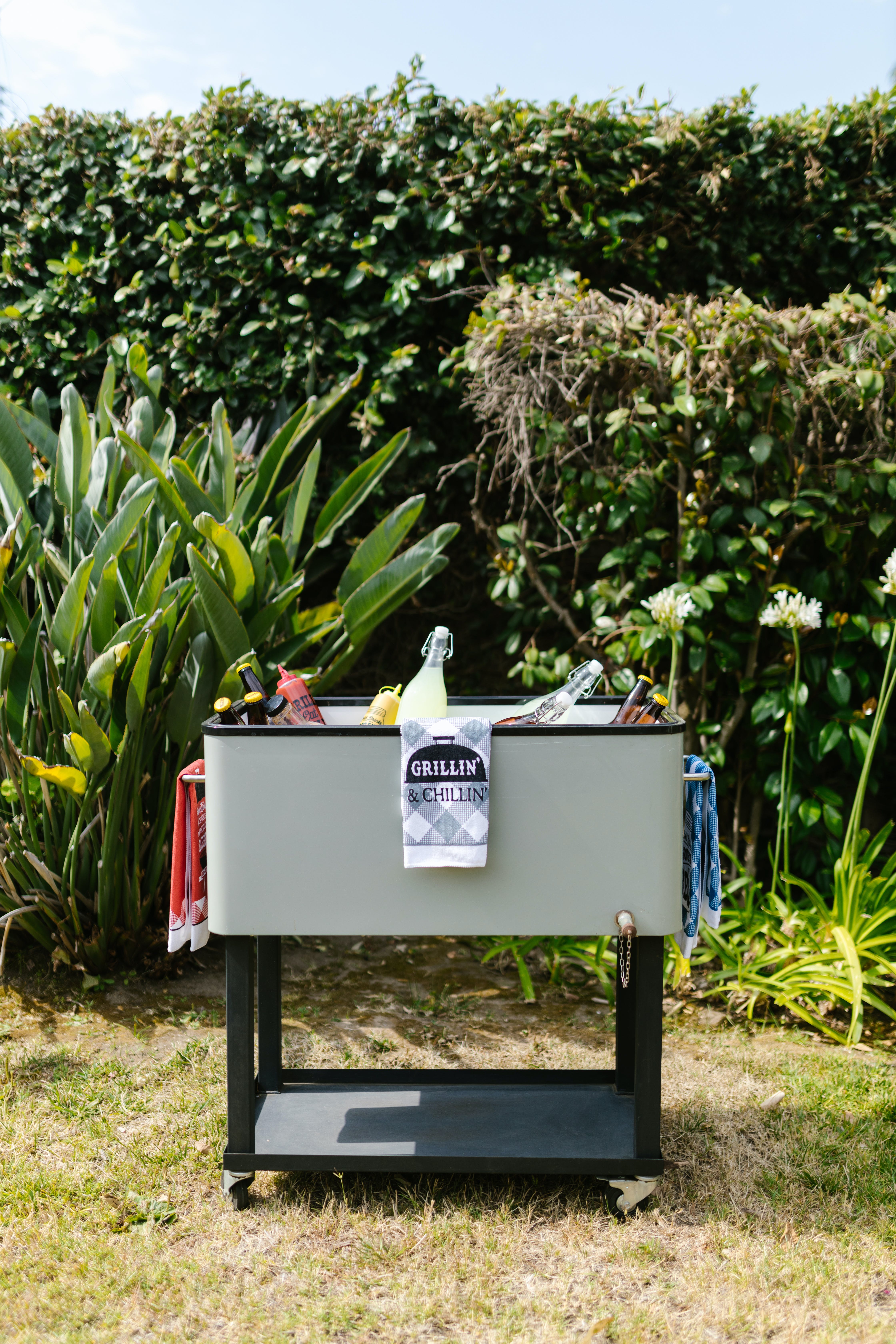 A heavy-duty cooler can act as a temporary refrigerator for short-term food storage. (RDNE Stock project)