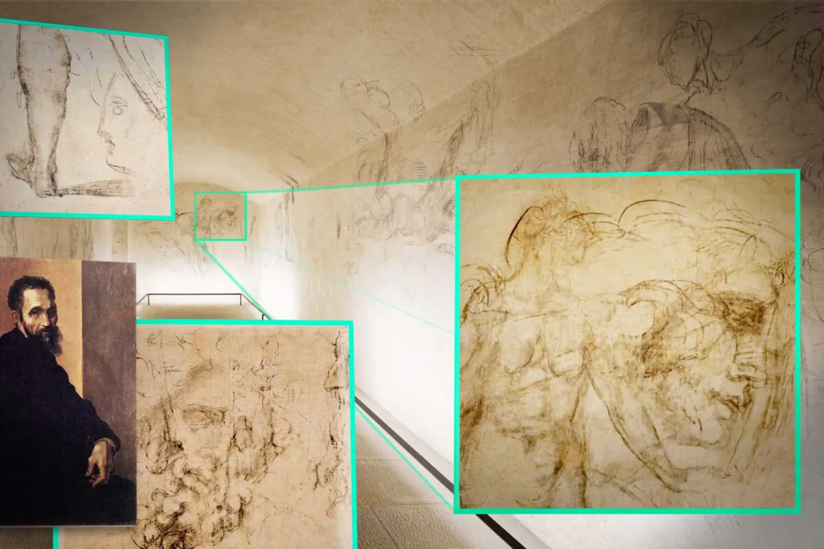 (Background and insets: Courtesy of Francesco Fanfani via Musei del Bargello, Left lower inset: Public Domain)