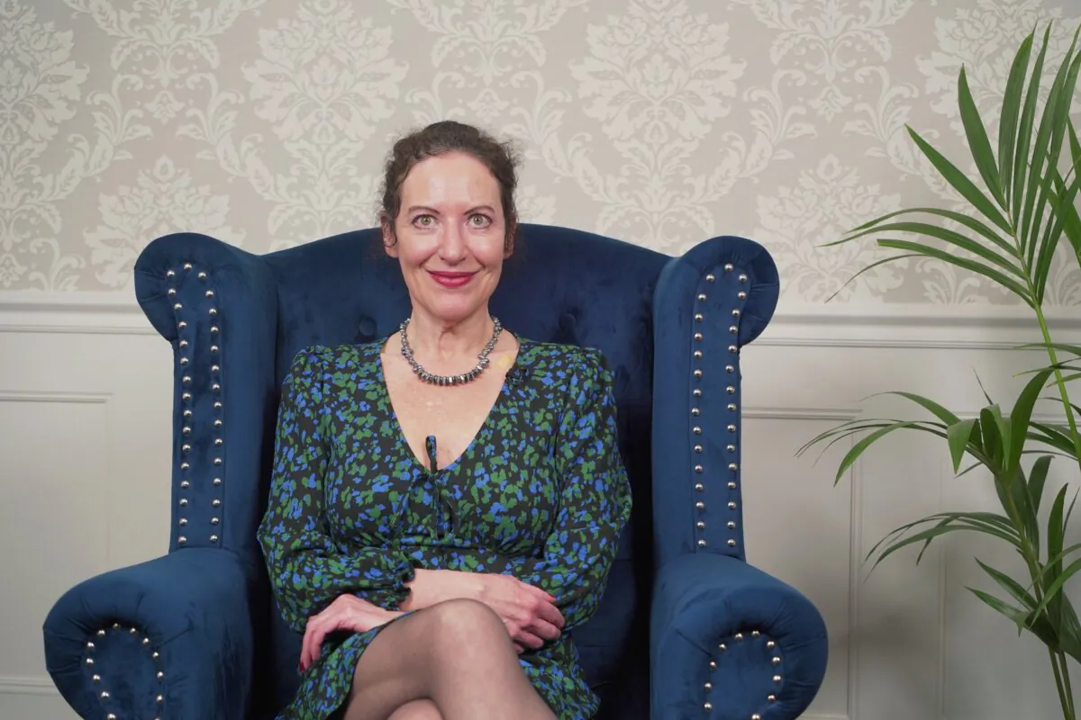 Karen Harradine speaks to NTD's "British Thought Leaders" programme. (NTD)