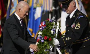 Biden Lays Wreath for Veterans Day at Arlington National Cemetery