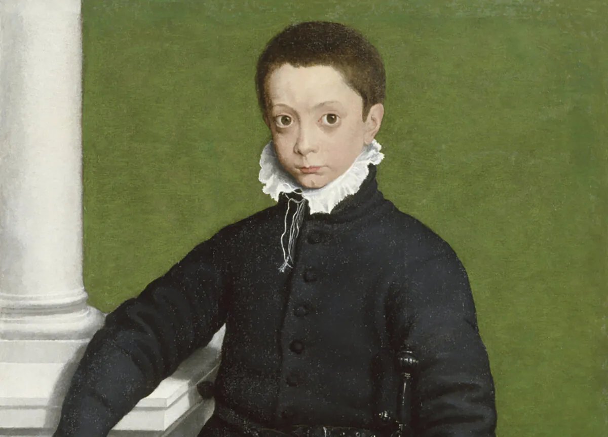 A detail of "Portrait of Marquess Massimiliano Stampa," 1557, by Sofonisba Anguissola. The Walters Art Museum, Baltimore. (Public Domain)